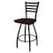 Holland Bar Stool Co 30" Swivel Bar Stool, Pewter Finish, Dark Cherry Oak Seat X410 - alternate 1